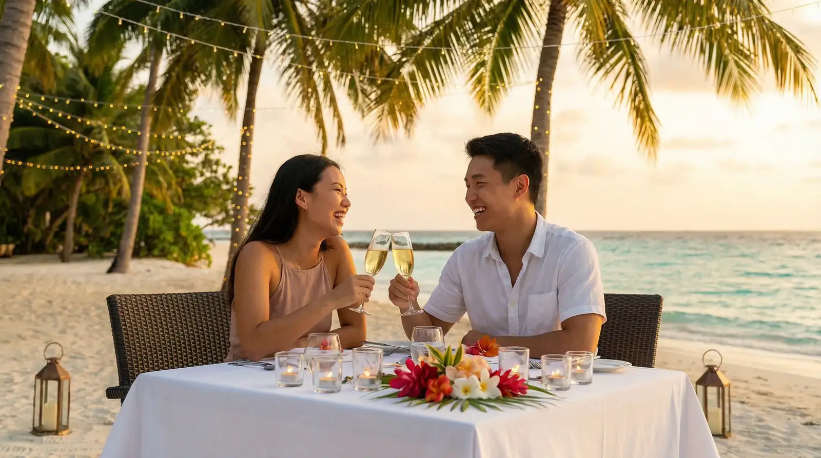 爱情岛论坛路线一二号路线 海滩烛光晚餐约会